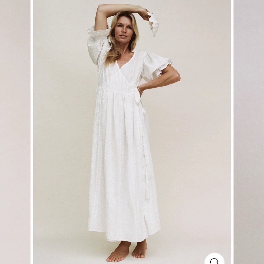 Elegant White Wrap Dress
